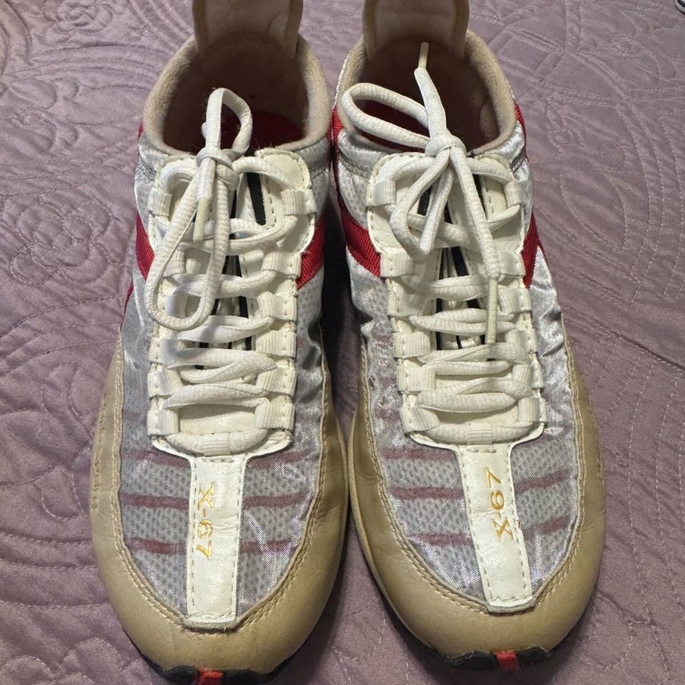 Ralph Lauren Sport Stylish Red and Cream Shoes